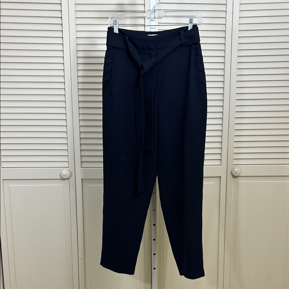 Wilfred Tie-Front Pant High-waisted Belted Crepe Pants Size 8